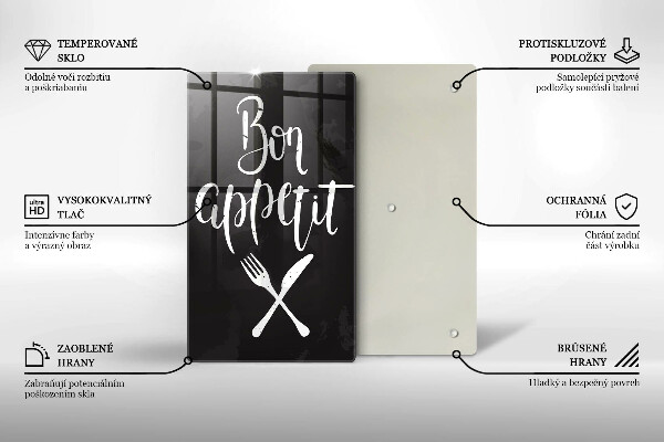 Tábua corte A inscrição Bom apetite