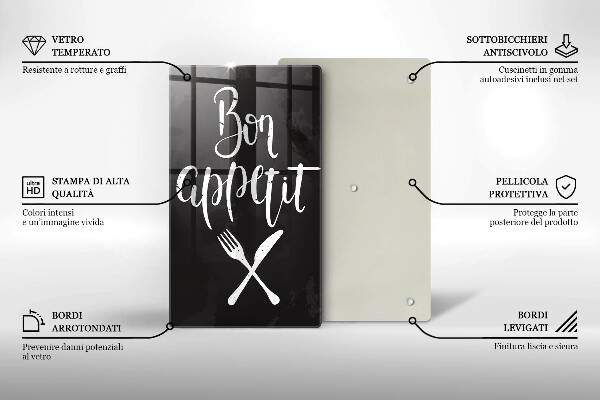Tábua corte A inscrição Bom apetite