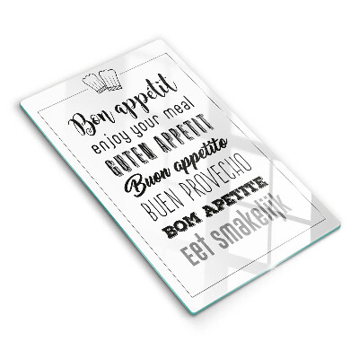 Tábua de cortar alimentos Inscrição na cozinha, máxima