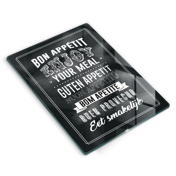 Tábua de corte Inscrição na cozinha, máxima