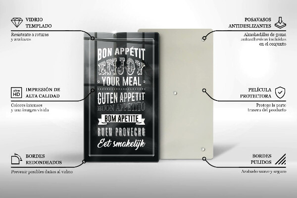 Tábua de corte Inscrição na cozinha, máxima