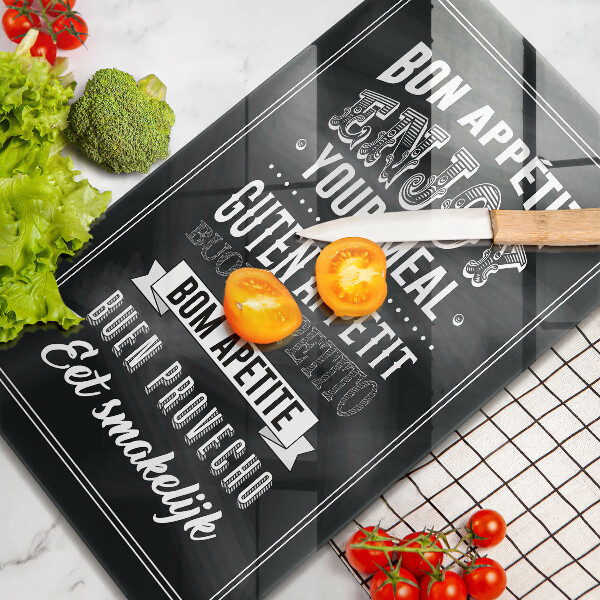 Tábua de corte Inscrição na cozinha, máxima