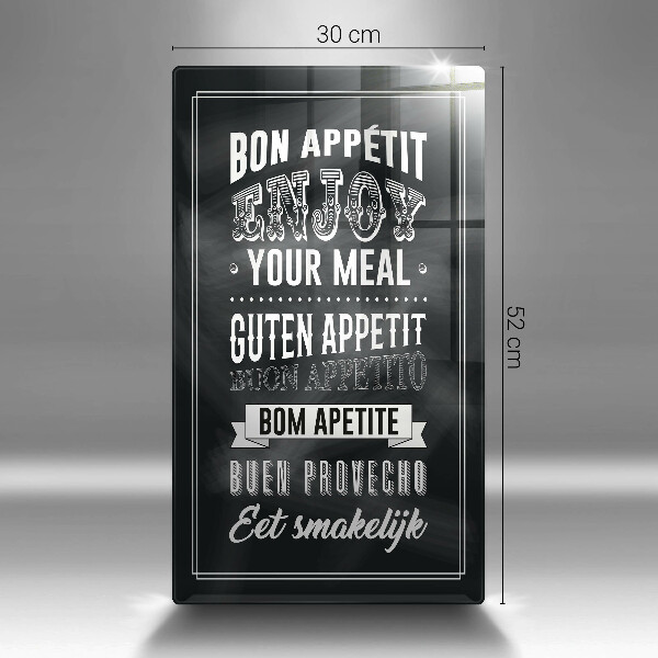 Tábua de corte Inscrição na cozinha, máxima