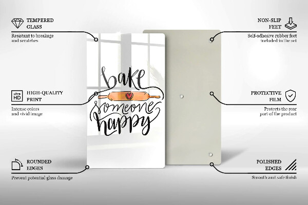 Tábua de cortar Asse alguém feliz