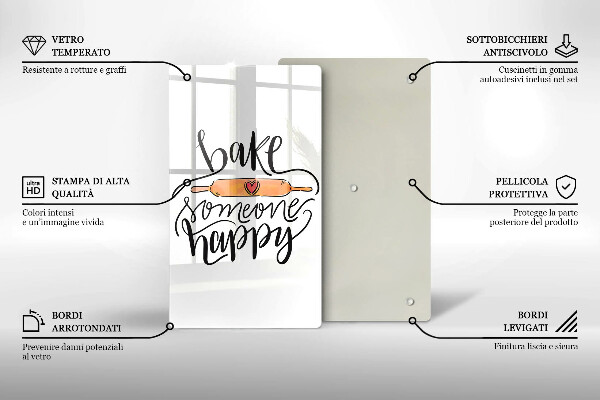 Tábua de cortar Asse alguém feliz