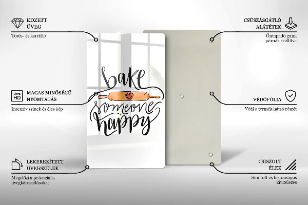 Tábua de cortar Asse alguém feliz