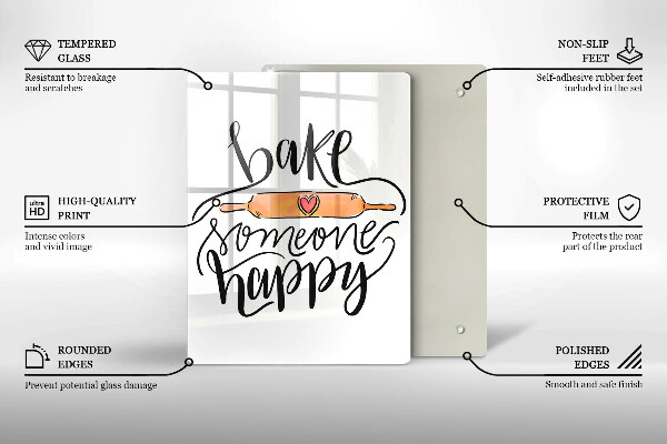 Tábua de cortar Asse alguém feliz