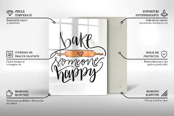 Tábua de cortar Asse alguém feliz