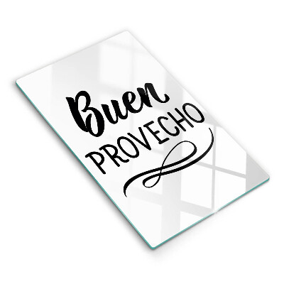 Tábua de cortar alimentos A inscrição Buen provecho