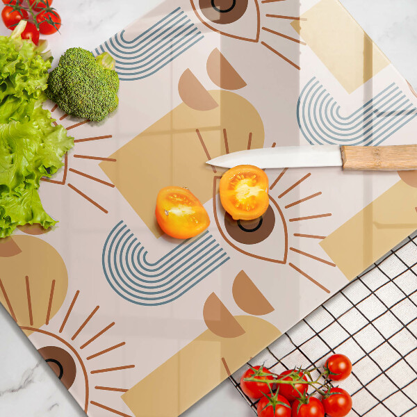 Tábua cozinha Olhos com padrão boho