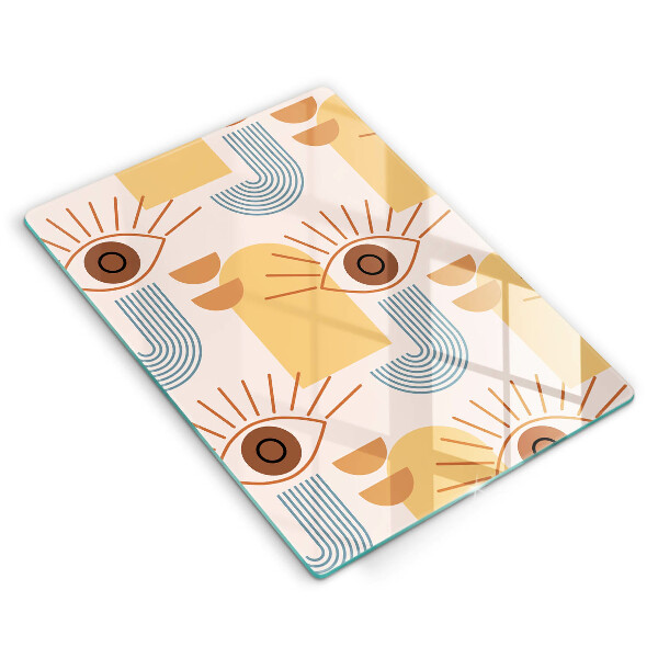 Tábua cozinha Olhos com padrão boho