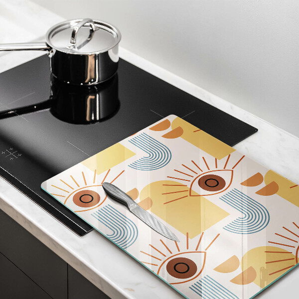 Tábua cozinha Olhos com padrão boho