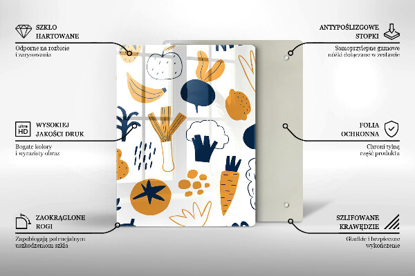 Tábua para cozinha Ilustração de alimentos