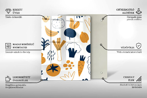 Tábua para cozinha Ilustração de alimentos