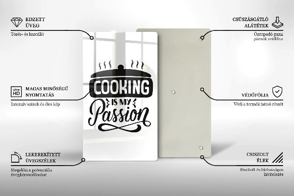 Tábua para corte Cozinhar é minha paixão