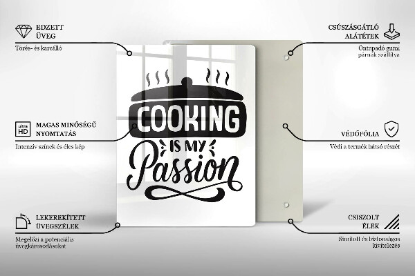 Tábua para corte Cozinhar é minha paixão