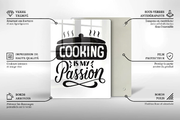 Tábua para corte Cozinhar é minha paixão