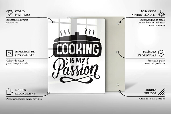 Tábua para corte Cozinhar é minha paixão