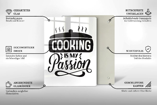 Tábua para corte Cozinhar é minha paixão