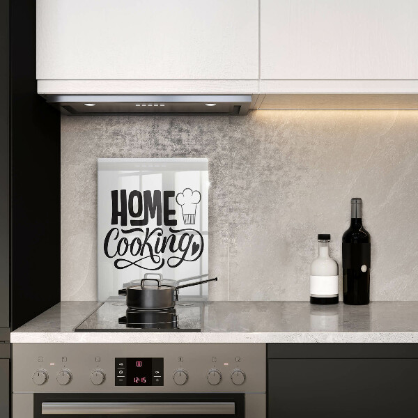 Tábua de vidro A inscrição Cozinha caseira