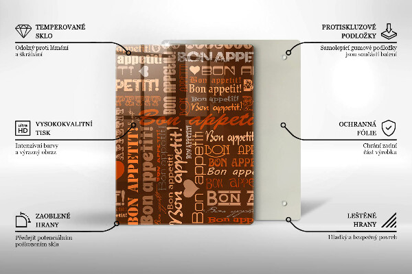 Tábua para corte legendas de bom apetite