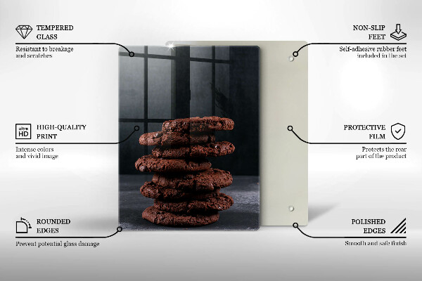 Tábua de cortar Biscoitos de chocolate