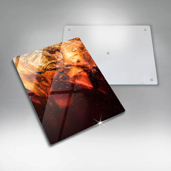 Tábua corte Bebida de cola com gelo