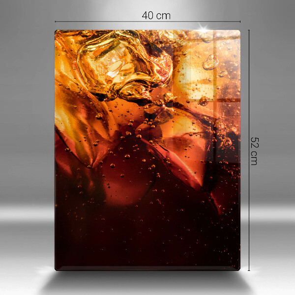 Tábua corte Bebida de cola com gelo