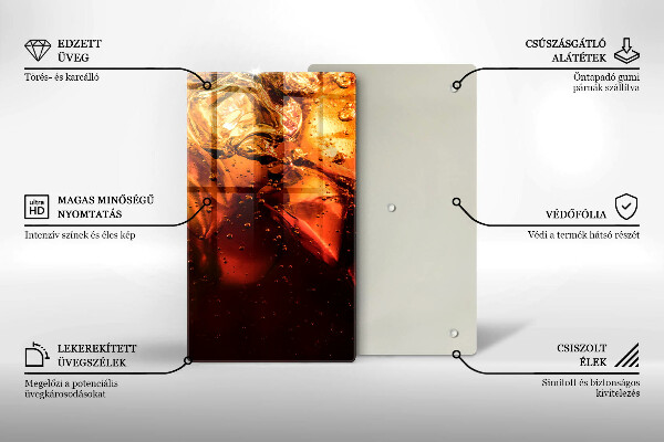 Tábua corte Bebida de cola com gelo