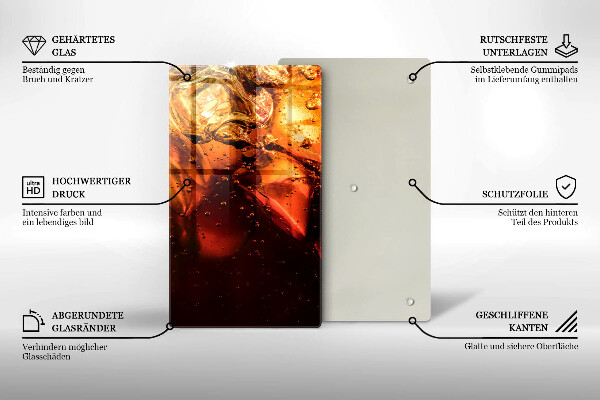 Tábua corte Bebida de cola com gelo