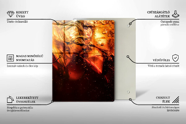 Tábua corte Bebida de cola com gelo