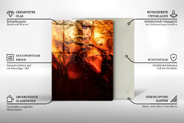 Tábua corte Bebida de cola com gelo