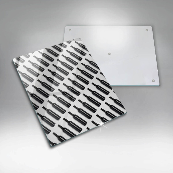 Tábua para corte Garrafas de vinho preto