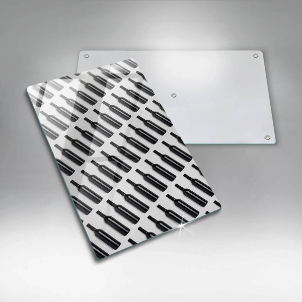 Tábua para corte Garrafas de vinho preto