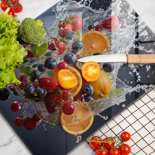 Tábua de cortar alimentos Fruta na água