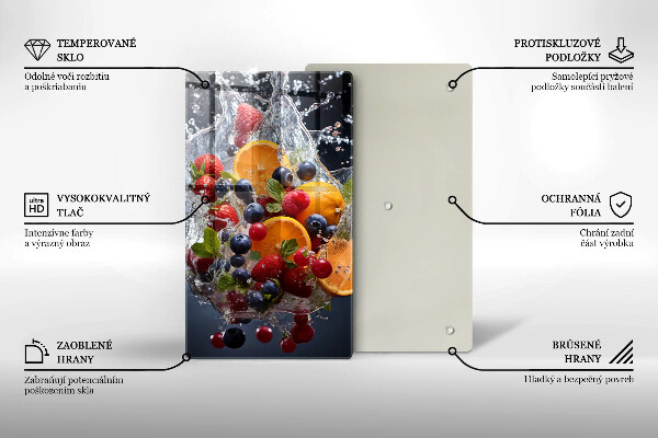 Tábua de cortar alimentos Fruta na água