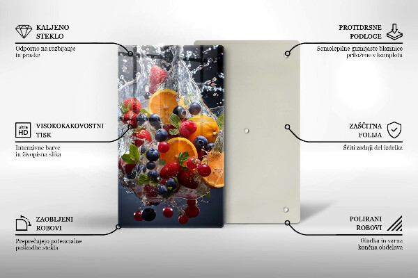 Tábua de cortar alimentos Fruta na água