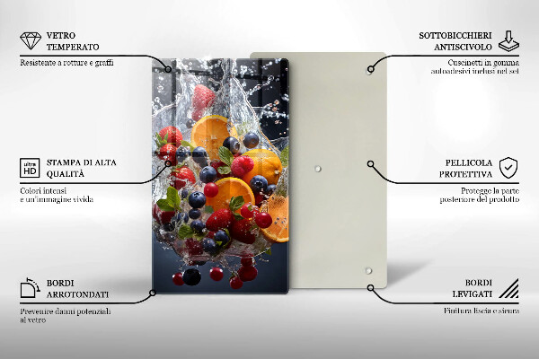 Tábua de cortar alimentos Fruta na água