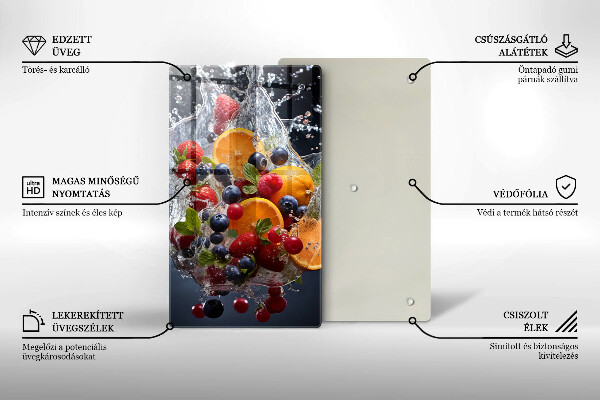 Tábua de cortar alimentos Fruta na água