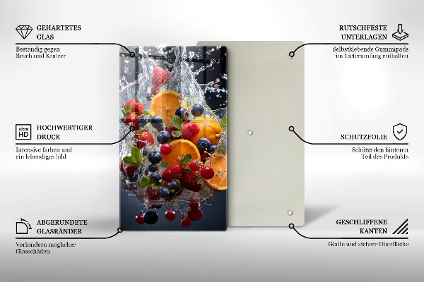 Tábua de cortar alimentos Fruta na água