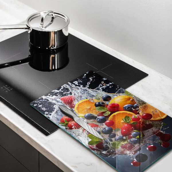 Tábua de cortar alimentos Fruta na água