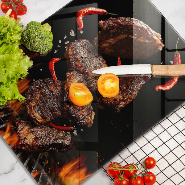 Tábua corte Carne na grelha