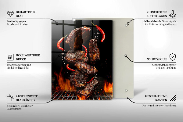 Tábua corte Carne na grelha