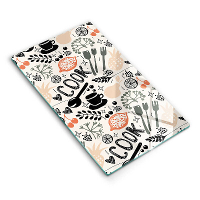 Tábua de cortar Motivo de cozinha de desenho animado