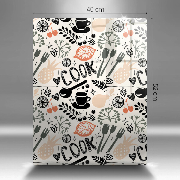 Tábua de cortar Motivo de cozinha de desenho animado