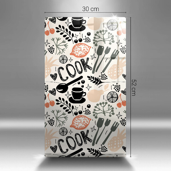 Tábua de cortar Motivo de cozinha de desenho animado