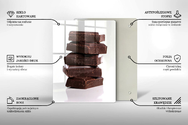 Tábua corte Cubos de chocolate