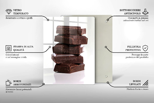 Tábua corte Cubos de chocolate