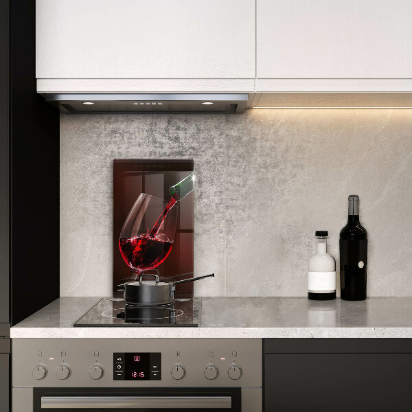 Tábua de vidro Um copo de vinho