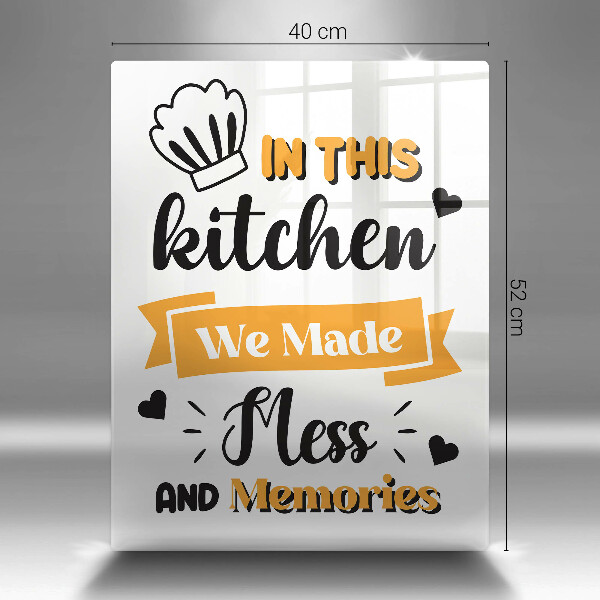 Tábua de cortar alimentos Nesta cozinha fizemos bagunça e memórias